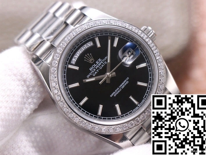 M228349RBR-0002 Dial Rolex Black EW Factory Day-Date 0429